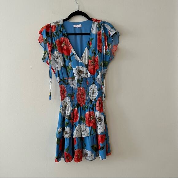 Parker Bondi Floral Mini Dress in Maritime Wildflower - Picture 3 of 8